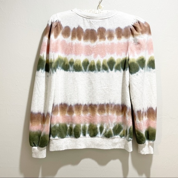 KNOX ROSE Gray V-Neck Tie Dye Sweatshirt - Picture 3 of 6